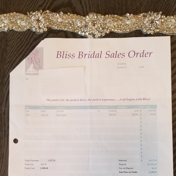 Wedding Dress Belt - Picture 3 of 7